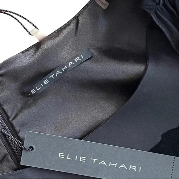 ELIE TAHARI Mally Black Silk Blend Sleeveless Dress sz S Style ER1RM600 Short - Picture 11 of 13